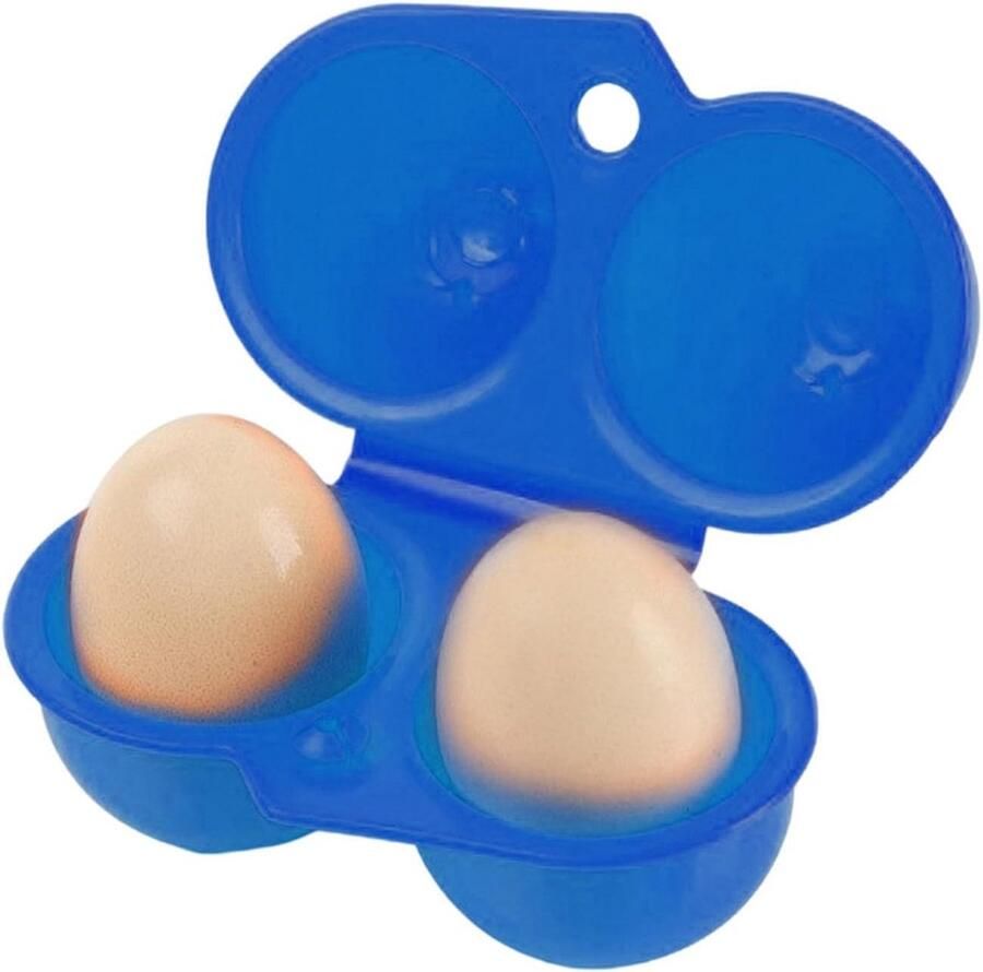 Eierhouder Opbergdoos Outdoor Schokabsorberend ontwerp 2 eieren Blauw