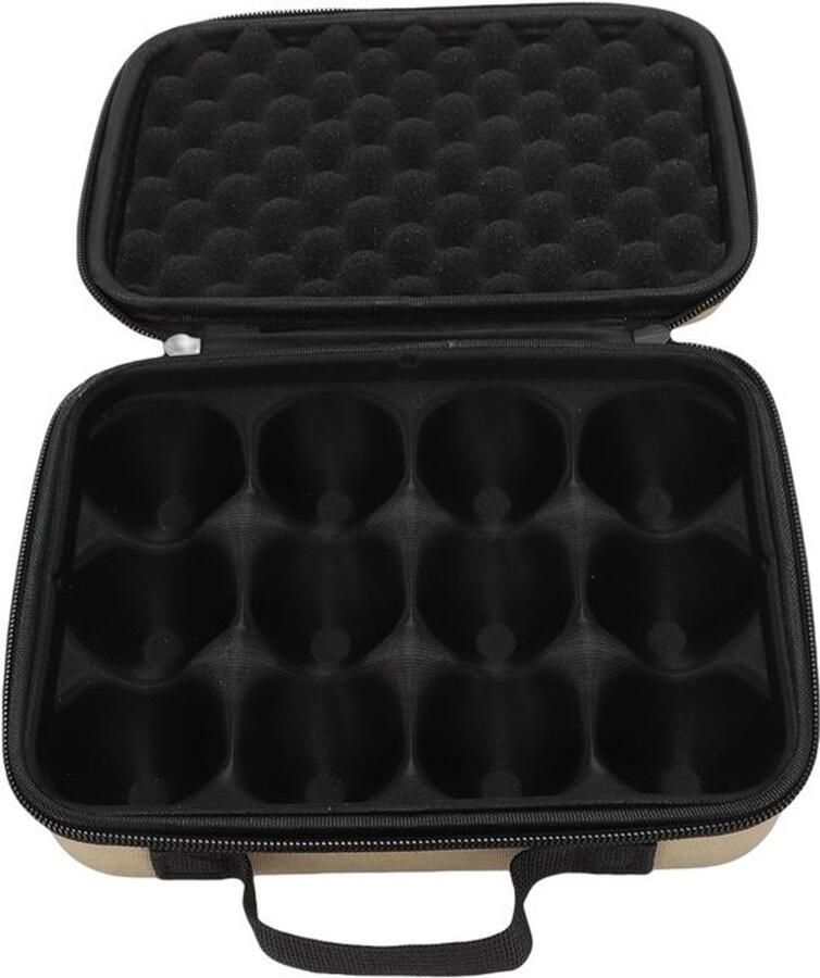 Eierhouder Outdoor Draagbare Eierbox Kamperen en Reizen Schokbestendige Structuur Voor 12 Eieren Kaki