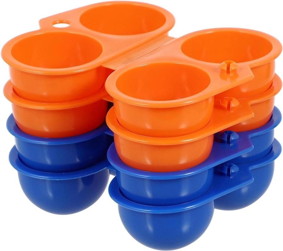 Eierhouder Plastic Eierdoos Draagbaar Outdoor Activiteiten Beschermt Tegen Breken 4 Eieren Assorti