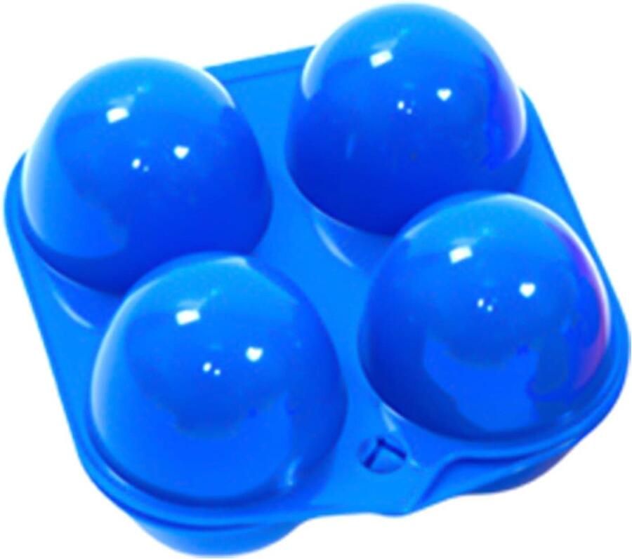 Eierhouder Reis Transport Box Outdoor Activiteiten Drukwerend Ontwerp 4 Roosters Blauw