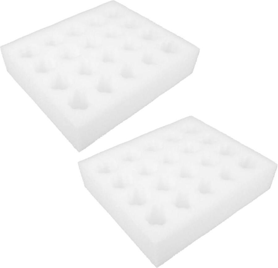 Eierhouder Schuim Eierdoos Schuimrubber Eieren Transport Hoge Capaciteit 24.50X21.00X7.50CM Wit