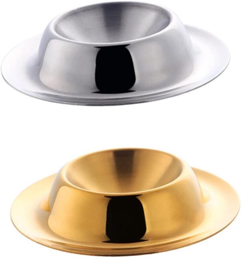 Eierhouder Set Eierdop Houder Ontbijt Bereiden Roestvrijstalen Tafel 86 x 45 cm Zilver