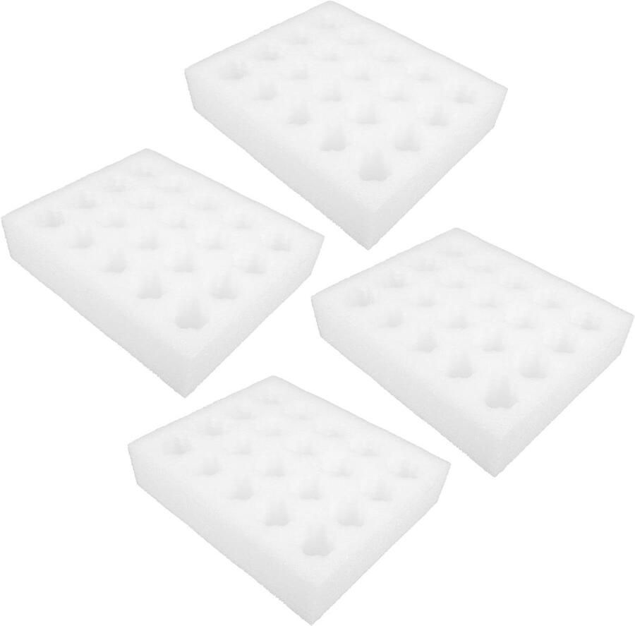 Eierhouder Sets Bewaarbox Eieren Vervoeren Schokbestendig Schuim 4 Sets Wit