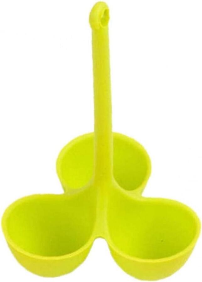 Eierhouder Siliconen Eierrek Keuken Eieren Koken Waved Structuur Ontwerp 10x10x14.5 cm Groen