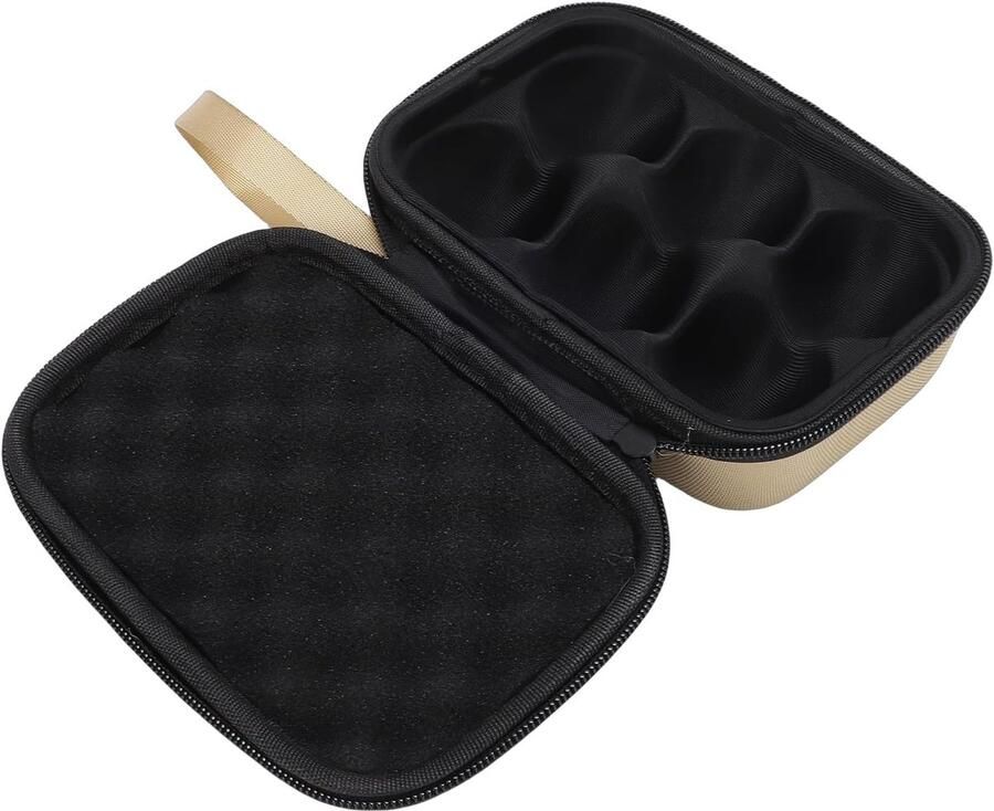 Eierhouder voor Reizen Draagbare Eierdoos Kamperen en Picknicken Schokabsorberende EVA Voering 6 Eiergleuven Khaki