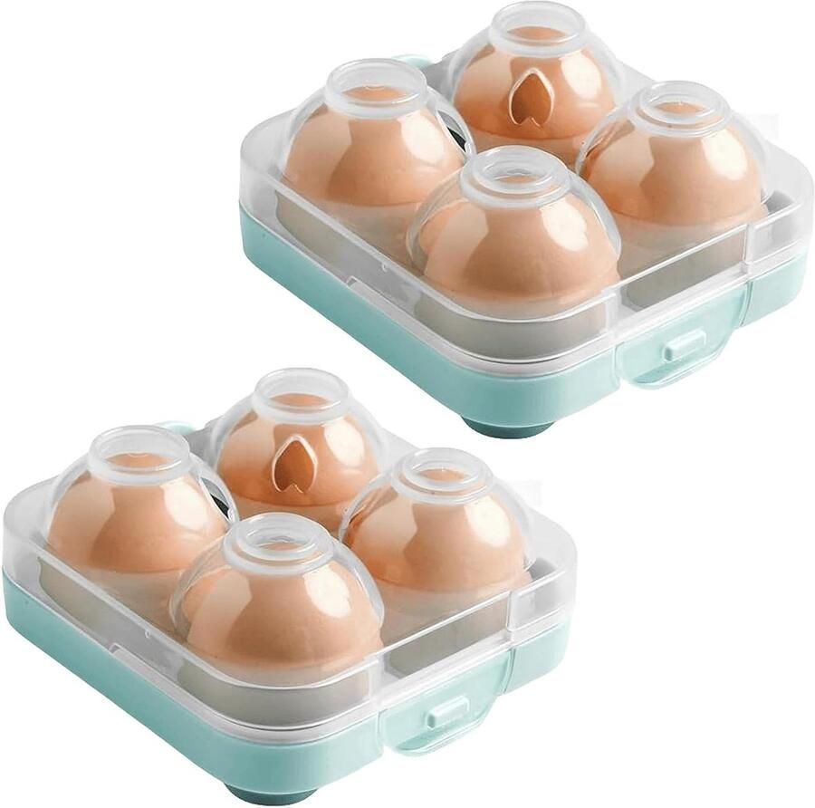 Eierhouders Eierdoos Eierbox Eieren Transporteren Schokbestendig Ontwerp 2 stuks Blauw