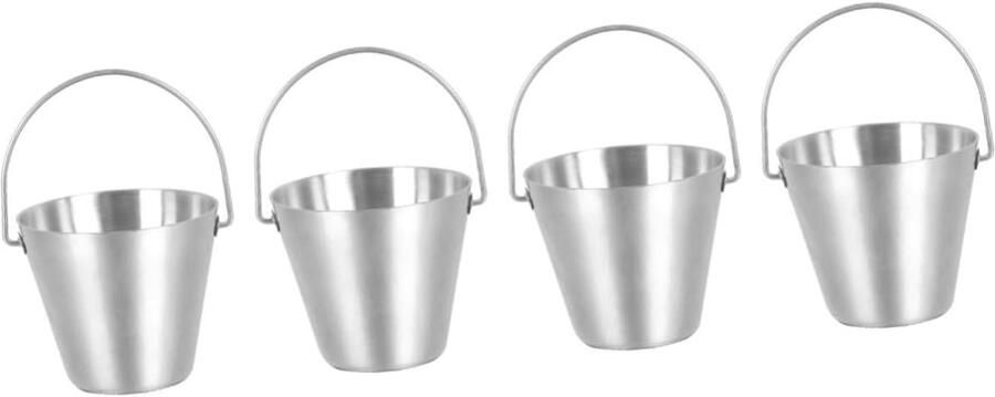 Eierhouders Set Eierbakjes Keuken Eieren Serveren Met Handvat 4 Stuks Zilver - Foto 1