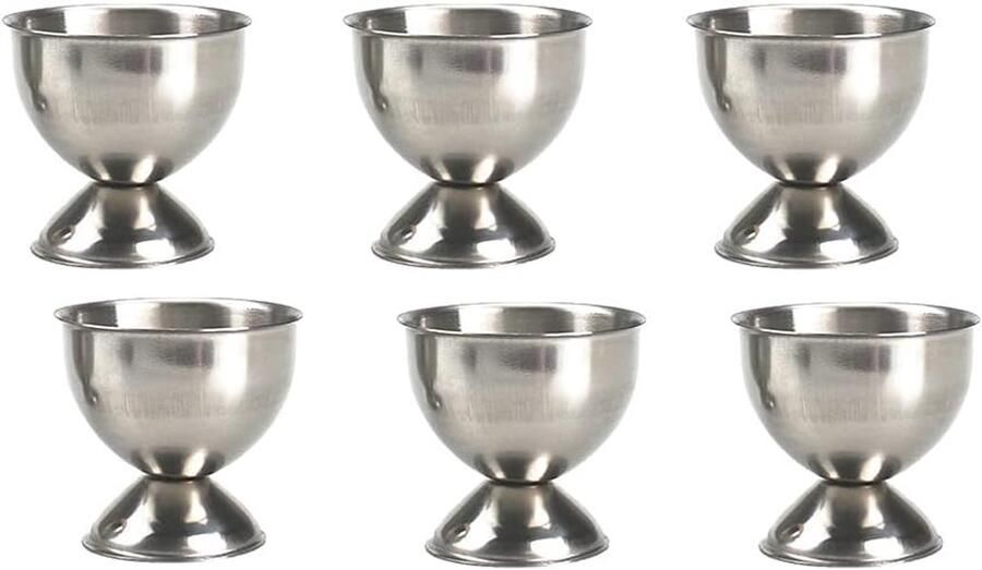 Eierhouders Set Eierkoppen Standaard Ontbijt Serveren Roestvrij Staal 6 Stuks