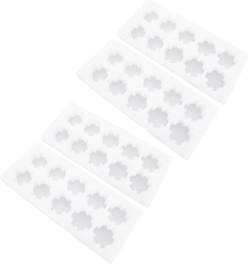 Eierhouders van schuimrubber voor 10 eieren 2 stuks wit