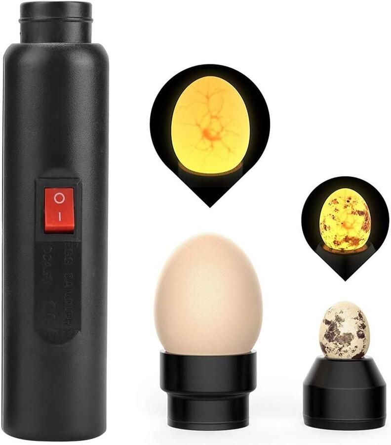 Eierkaars Lamp Ei Tester Incubatie Controleren Twee Maten Kappen 15 cm Lengte Zwart