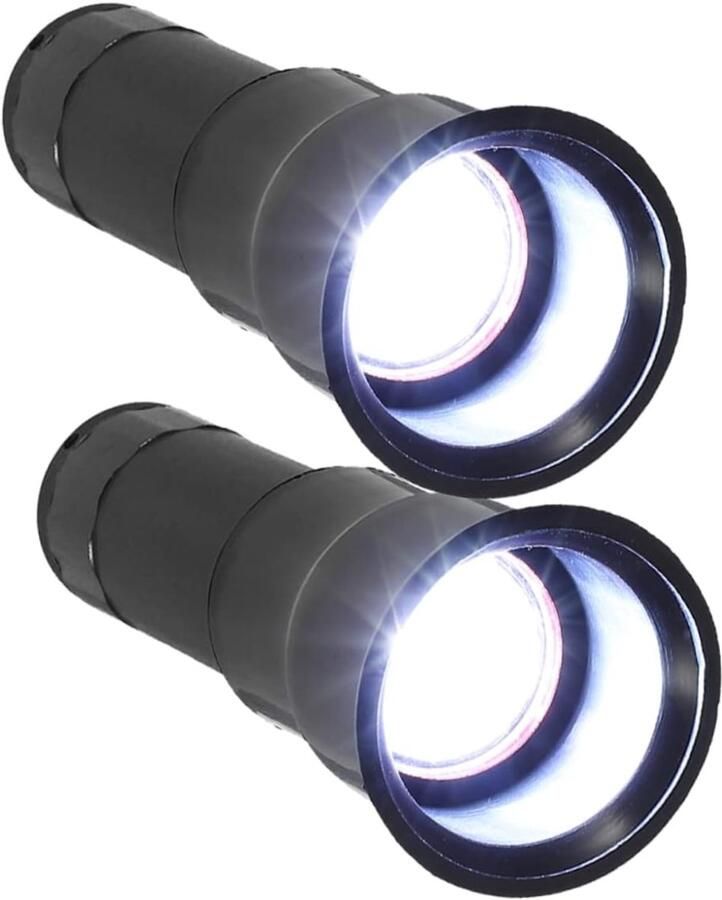 Eierkaars Tester Incubatie Tool Eieren Controleren Draagbaar LED Licht 2 Stuks Zwart