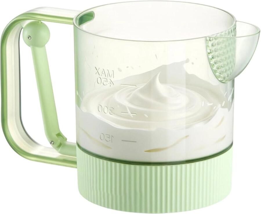 Eierklopbeker Keukenmixer Garde Beslag Mengen Semi-Automatisch Mechanisme 11D x 12W x 11H cm Groen