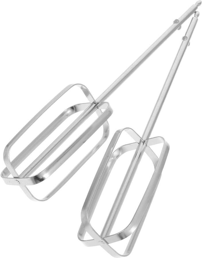 Eierklopper Accessoires Mixer hulpstukken Bakken en mengen 4-blads ontwerp 2 stuks Zilver