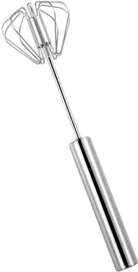 Eierklopper Handmatig Garde Mixer Keukenwerk Zelfdraaiend Mechanisme 27 cm Zilver