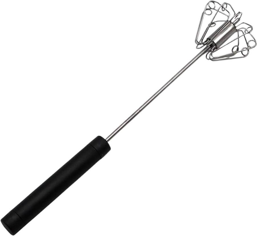 Eierklopper RVS Handmixer Melkschuimer Mengen En Kloppen Polsvriendelijk Ontwerp 26x6cm Zwart