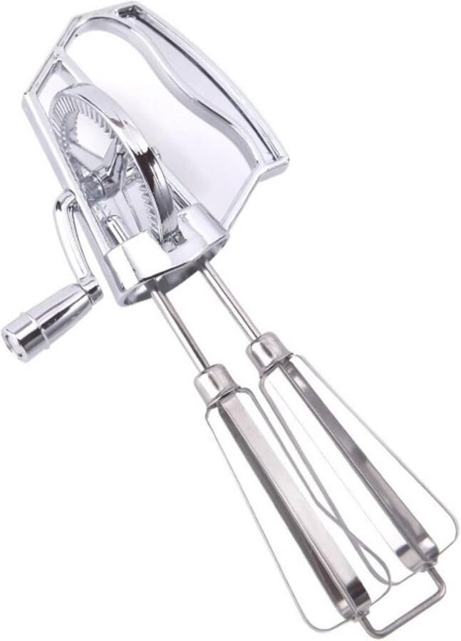 Eierklopper Set Handmatige Mixer Bakken Ingrediënten Ergonomisch Handvat Set van 2 Zilver