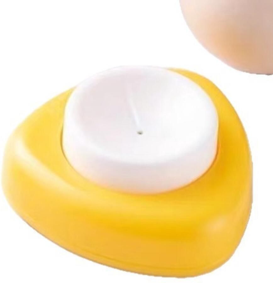 Eierkloppers set van 2 stuks eierperforator duurzaam eierboorgereedschap voor rauwe eieren praktisch keukengerei voor eierliefhebbers en origineel kookcadeau（geel）