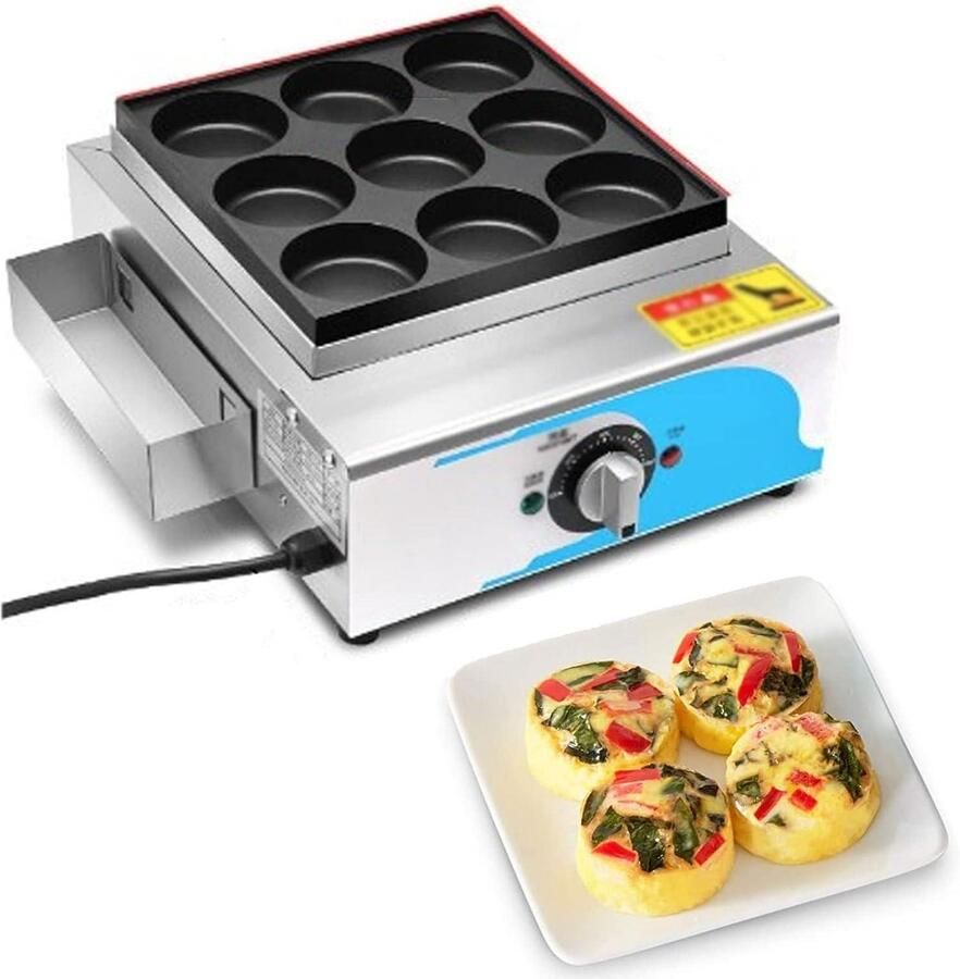 Eierkoek Maker Omelet Pan Ontbijt Maken Antiaanbaklaag Compact Design Zwart
