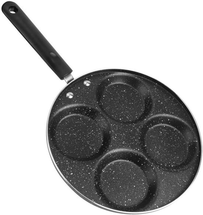 Eierkoekenpan 4-kops Antiaanbaklaag Aluminium 24 5 cm Multifunctionele Pan Geschikt voor Gas Elektrisch Fornuis Koekenpan