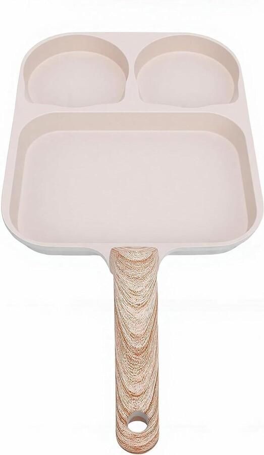 Eierkoekenpan Aluminium Omeletpan Ontbijtkoekepan Ontbijt Bereiden Anti-aanbaklaag 38x19cm Zwart