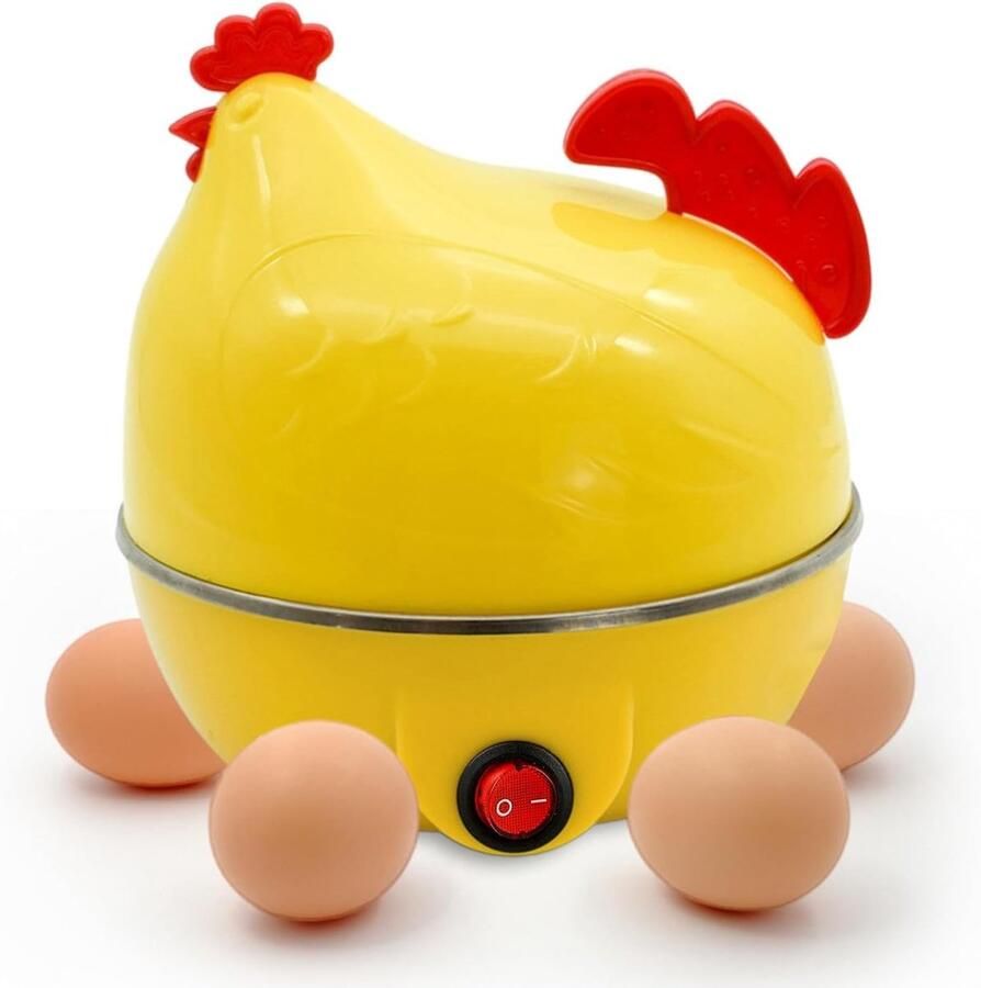 Eierkoker 7 Eieren Stoompan Pocher Perfect Koken Automatische Uitschakeling 15x15x16 cm Geel