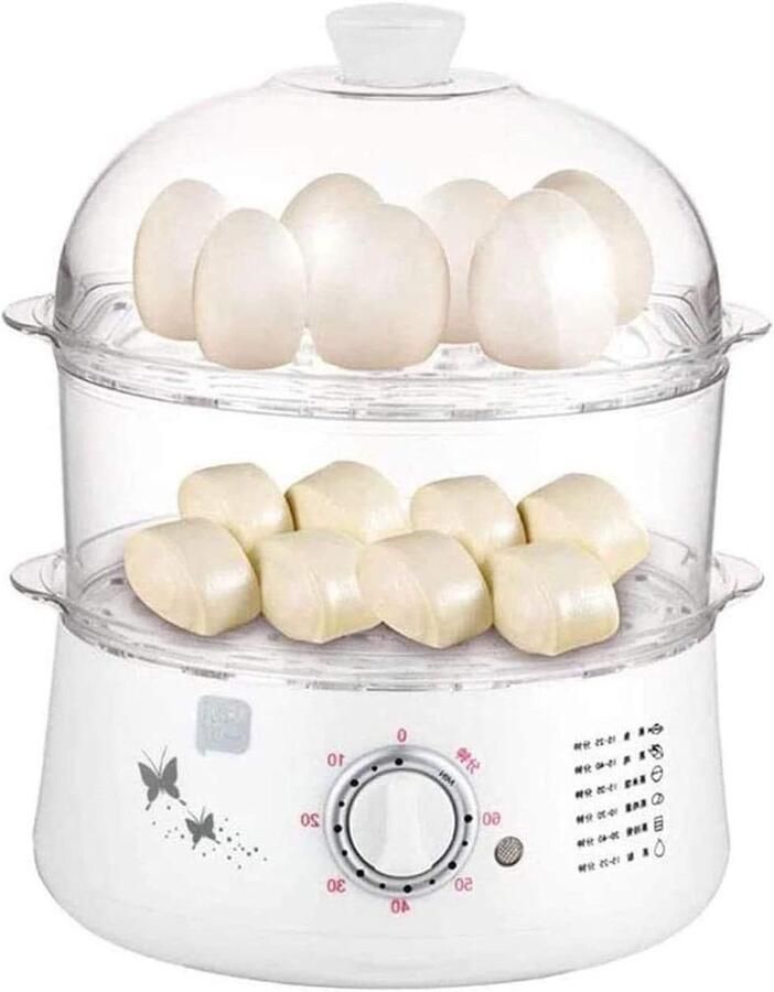 Eierkoker Apparaat Eierkoker Stoomkoker Eieren Koken Automatische Uitschakeling 14 Eieren Capaciteit Wit