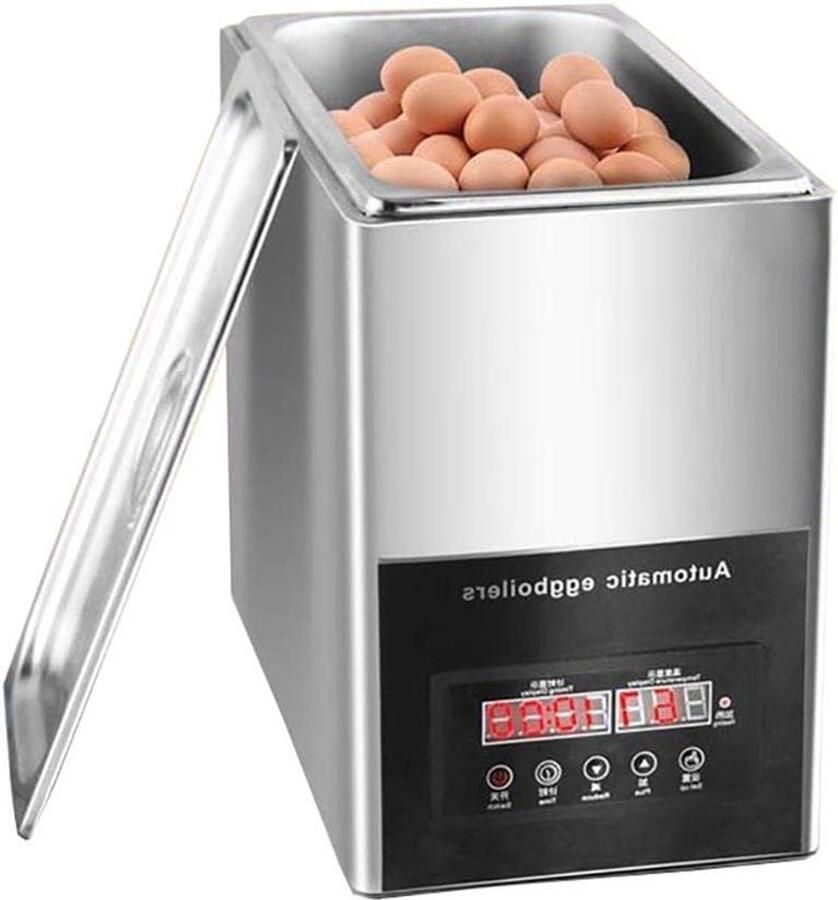Eierkoker Apparaat Koken Ontbijt Bereiden Automatische Controle 50 Eieren Capaciteit Zilver