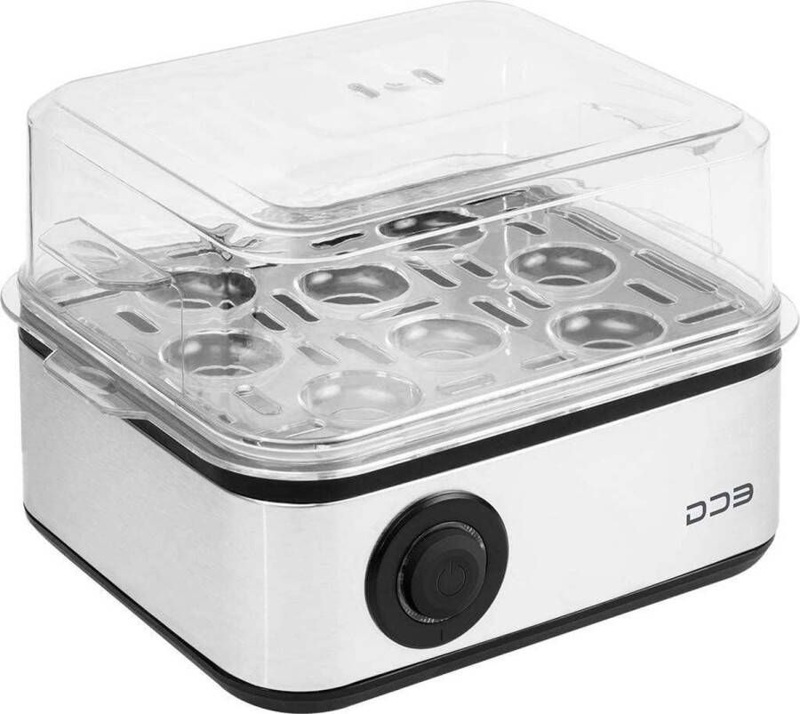 Eierkoker ECG UV 5080 zilver snel klaar met timer eco-friendly Eierkoker