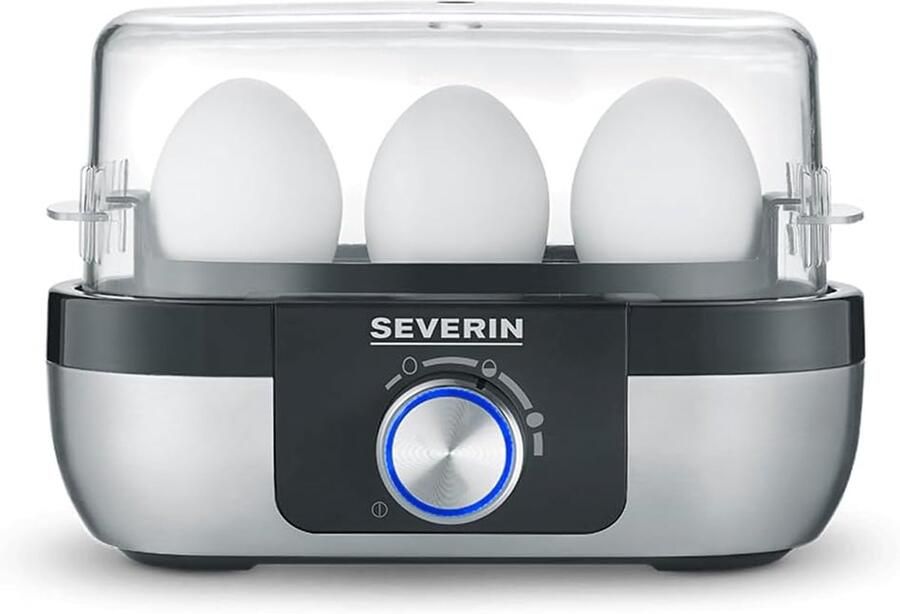 Eierkoker Eierbereider Perfecte Eieren Koken Elektronische Gaartijdbewaking 3 Eieren Capaciteit RVS Zwart
