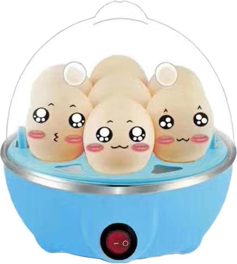 Eierkoker Eiermachine Kookapparaat Eieren Koken Automatische Uitschakeling 17x16.4x16.4 cm Meerkleurig