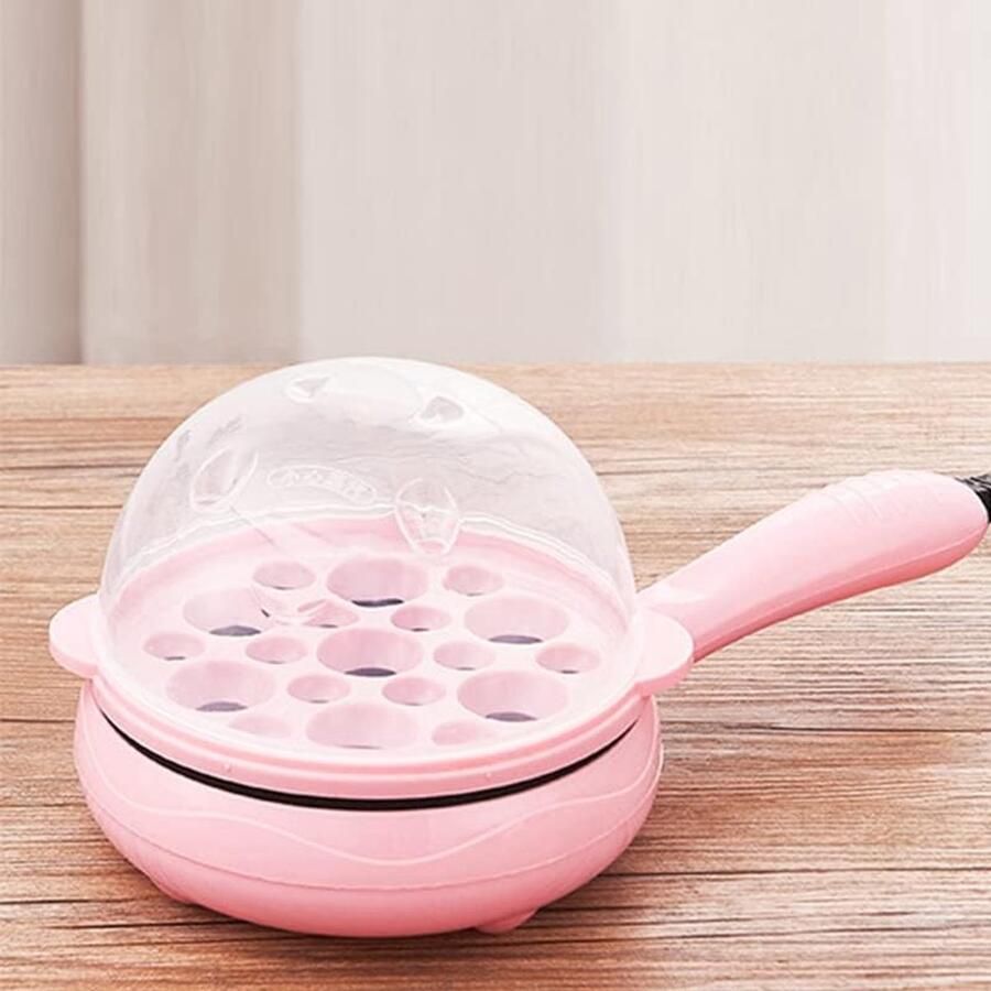 Eierkoker Eierpan Keukenapparaat Ontbijt Maken Multifunctioneel 2-in-1 Automatische Uitschakeling Roze