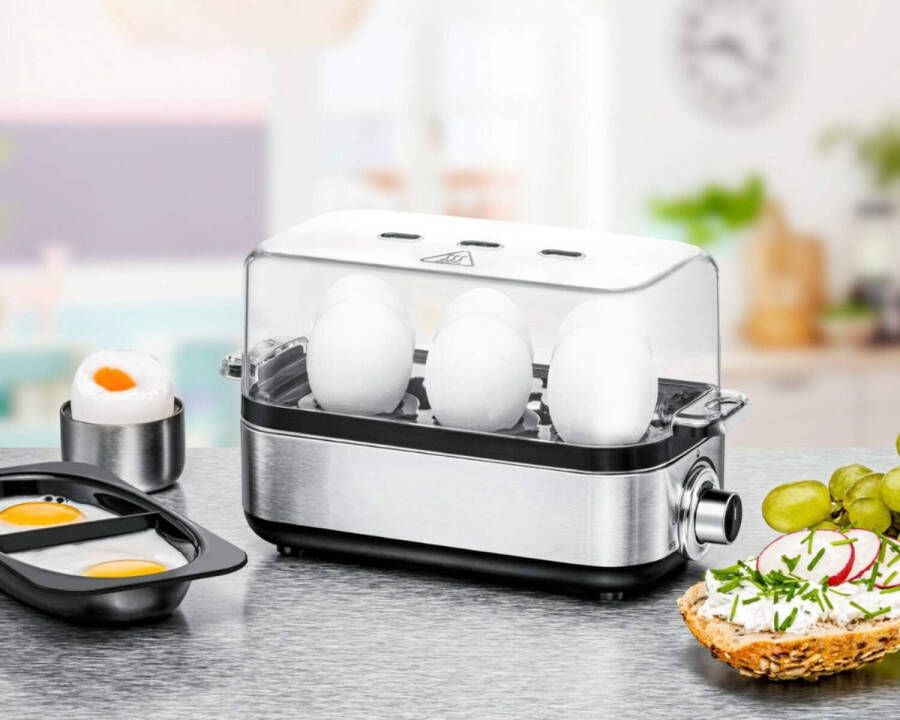 EB35 BK eierkoker 1-7 eieren thermostaat en timer hardgekookte zachte en gepocheerde eieren speciale functie 2 soorten koken - Foto 4