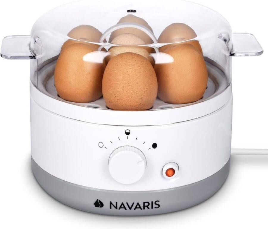 Eierkoker electrisch Instelbare hardheid eierkokers Inclusief maatbeker met eierprikker Met timer en buzzer Altijd perfect gekookte eieren