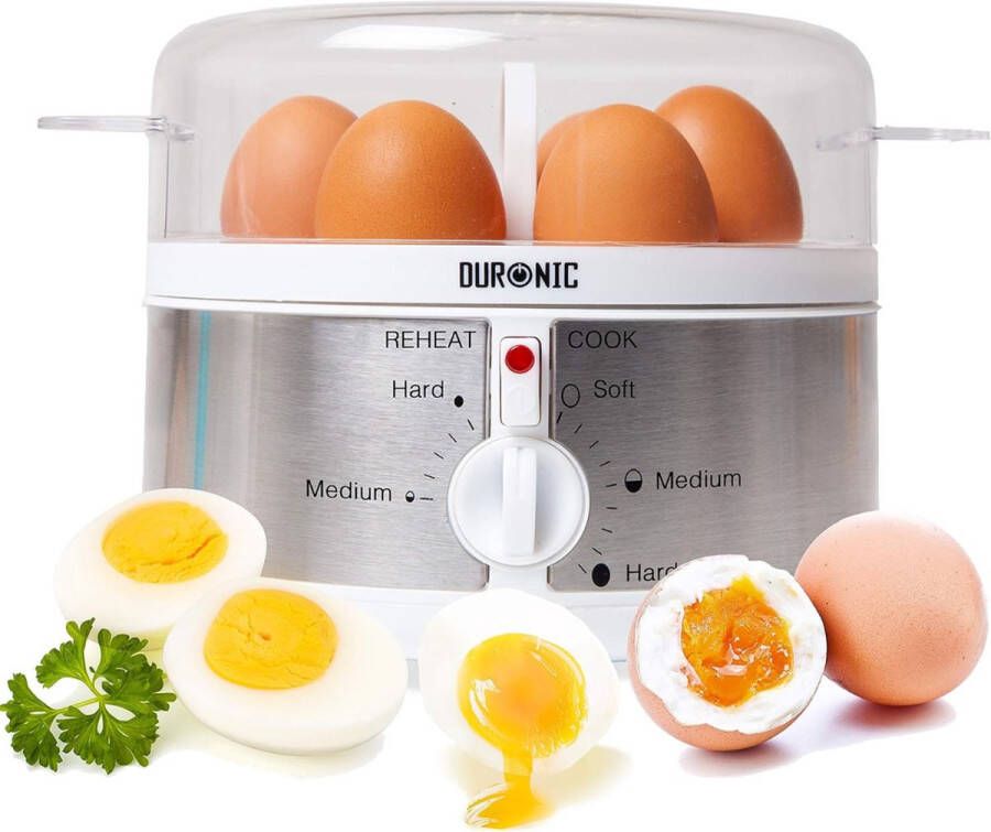 Eierkoker electrisch tot wel 7 eieren eierkokers met alarm & timer 350W Zachtgekookt Halfzacht & Hardgekookt Inclusief Eierprikker & Maatbeker voor Water