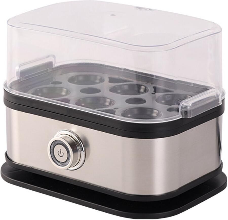 Eierkoker gezinsformaat kookt 6 eieren tegelijk gemakkelijk schoon te maken inclusief eierrekje 200W compact ontwerp