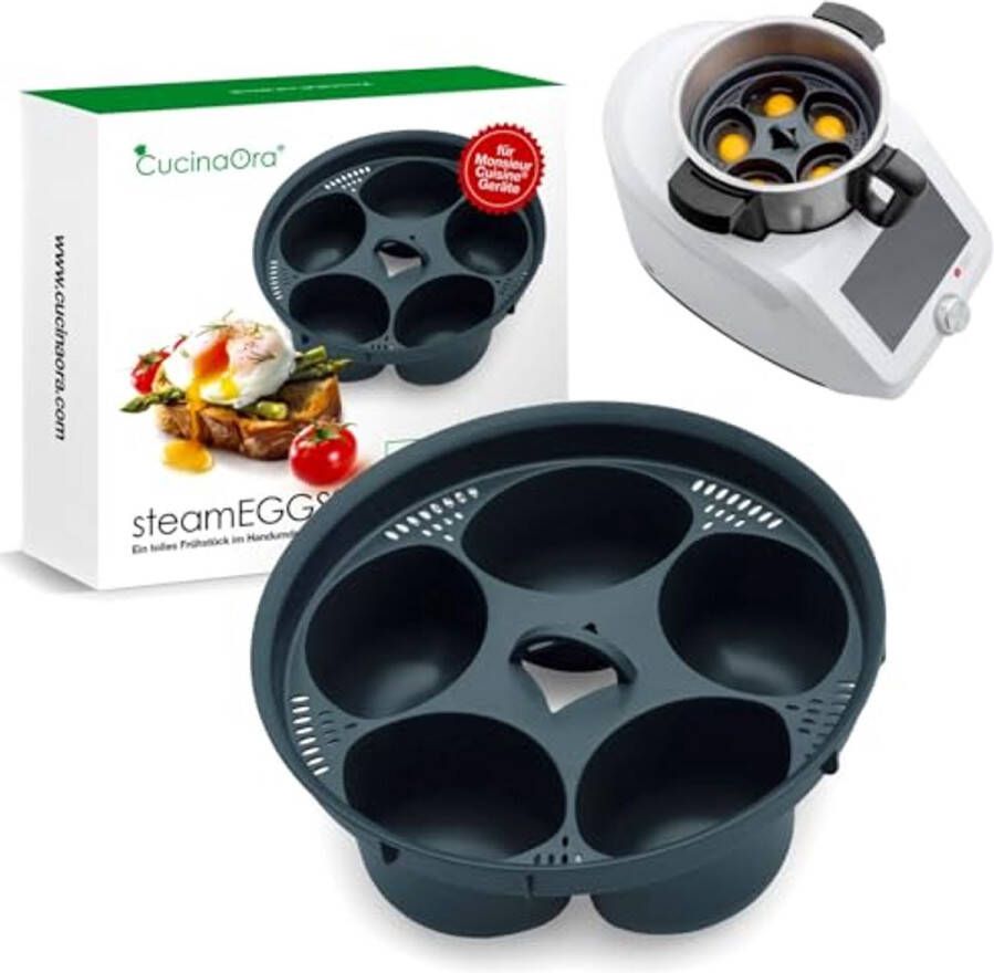 Eierkoker inzetstuk voor 5 eivormen Geschikt voor Monsieur Cuisine keukenaccessoires