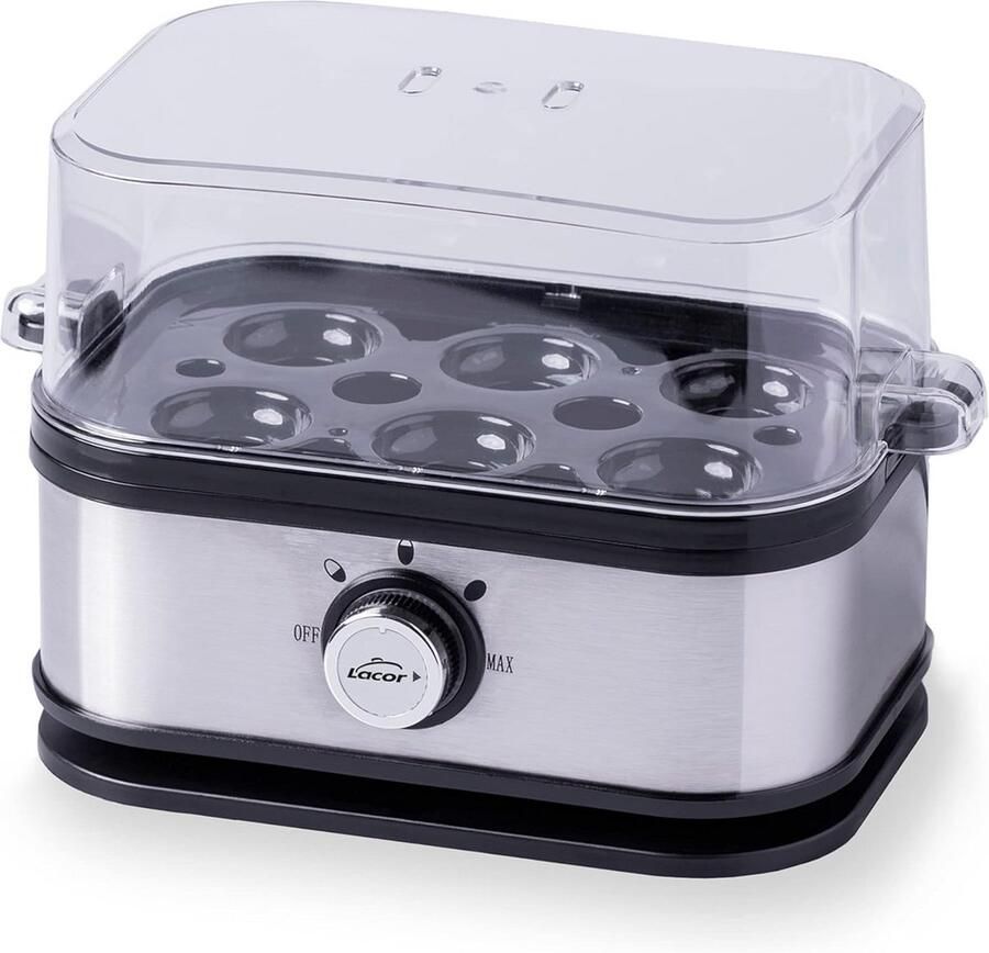 Eierkoker Keukenapparaat Ontbijt Maken 3 Kookstanden 6 Eieren Capaciteit Grijs