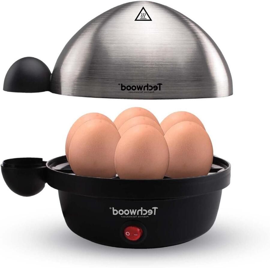 Eierkoker Kookapparaat Eieren Bereiden Stoomkoken Tot 7 eieren Zwart