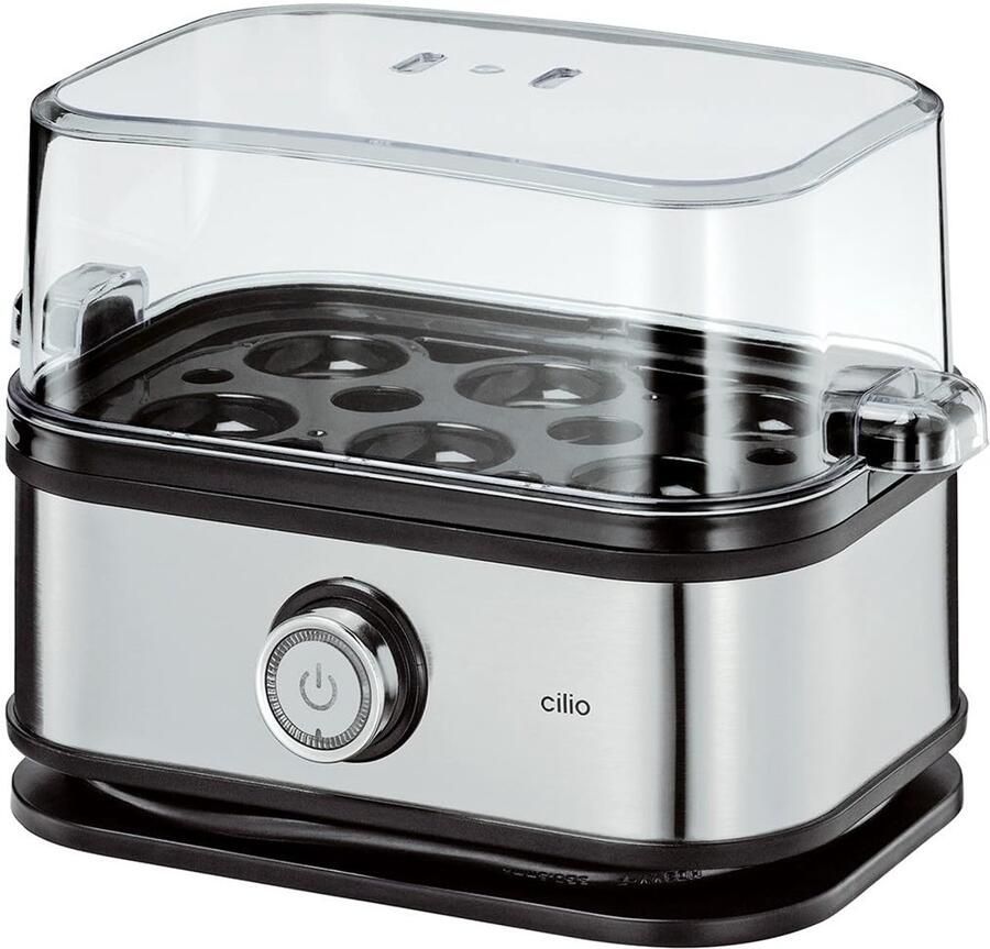 Eierkoker Kookapparaat Eieren Perfect Gekookt Tot Zes Eieren 13 x 22 x 14 cm Zilver