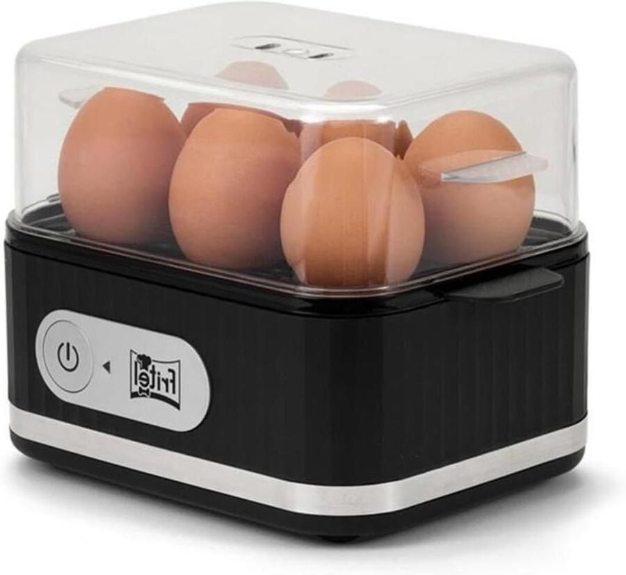 Eierkoker Kookapparaat Ontbijt Maken Fritel Safe 6 Eieren Zwart