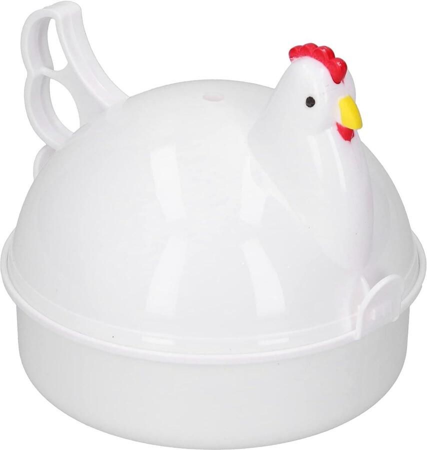 Eierkoker Kookapparaat Ontbijt Maken Grappig Design 12.3 cm Wit