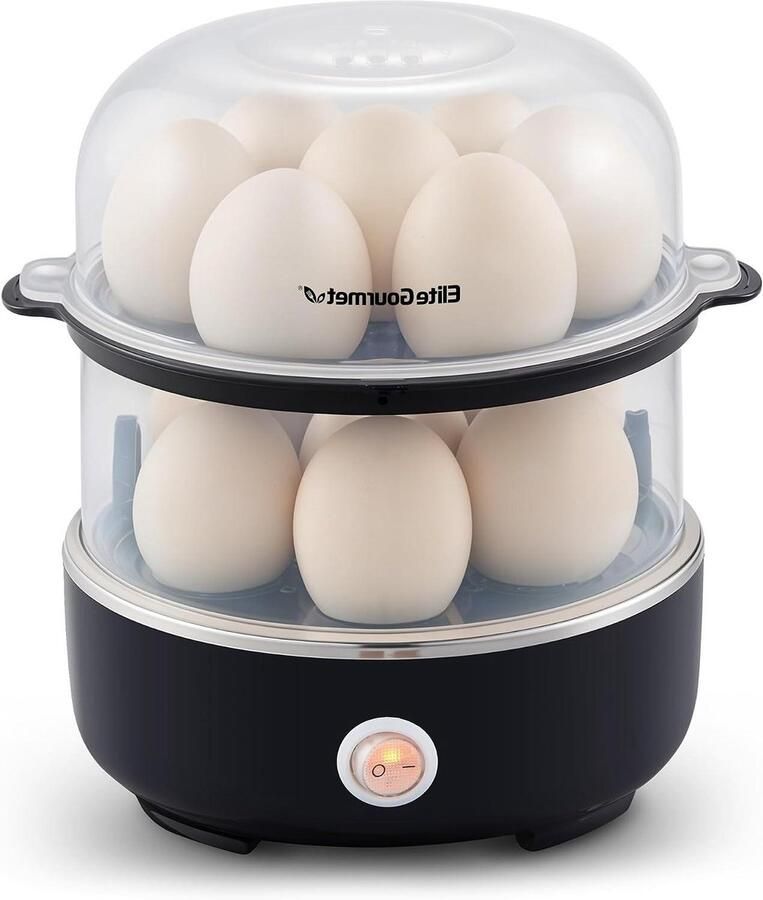 Eierkoker Kookapparaat Perfecte Eieren Koken Automatische Uitschakeling 14 Eieren Zwart