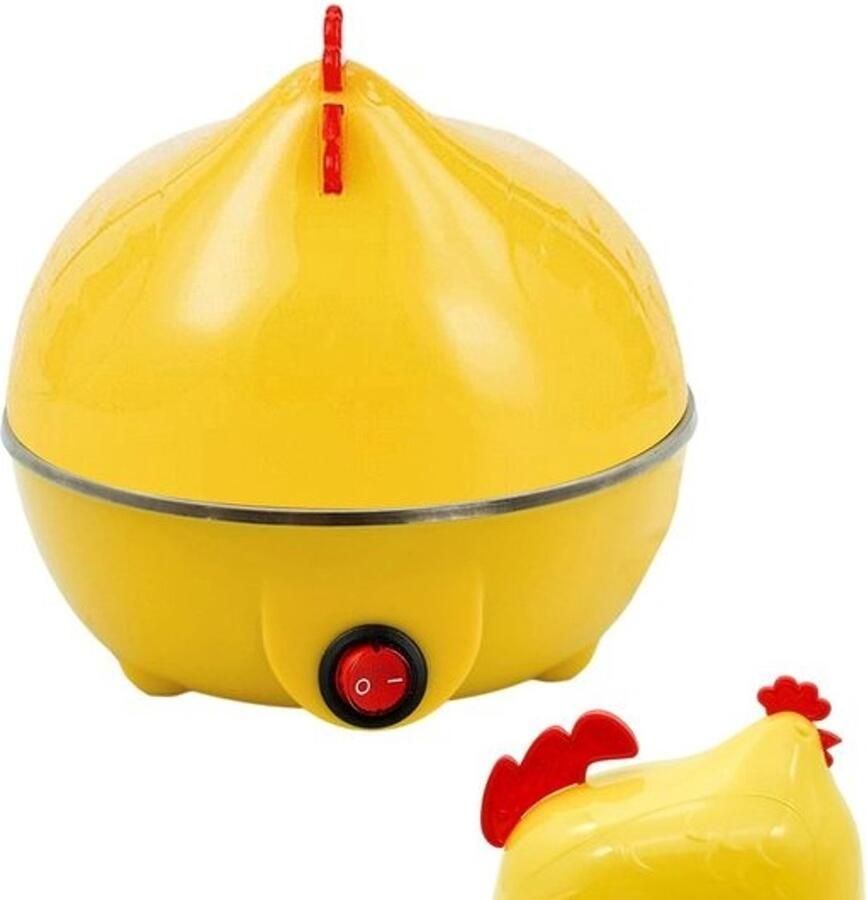 Eierkoker Kookapparaat Voor ontbijt bereiden Automatische uitschakeling Voor 7 eieren Geel