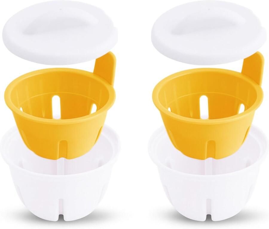 Eierkoker Magnetron 2 Eieren BPA-vrij Gepocheerd Ei Kit Snel en gemakkelijk koken ShopVlot