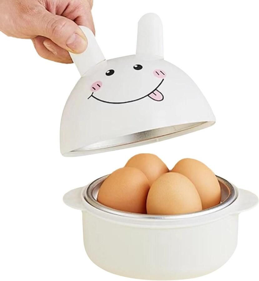 Eierkoker Magnetron Eierkoker Gadget Ontbijt Maken Anti-kraak Koken Kookt 4 Eieren Wit
