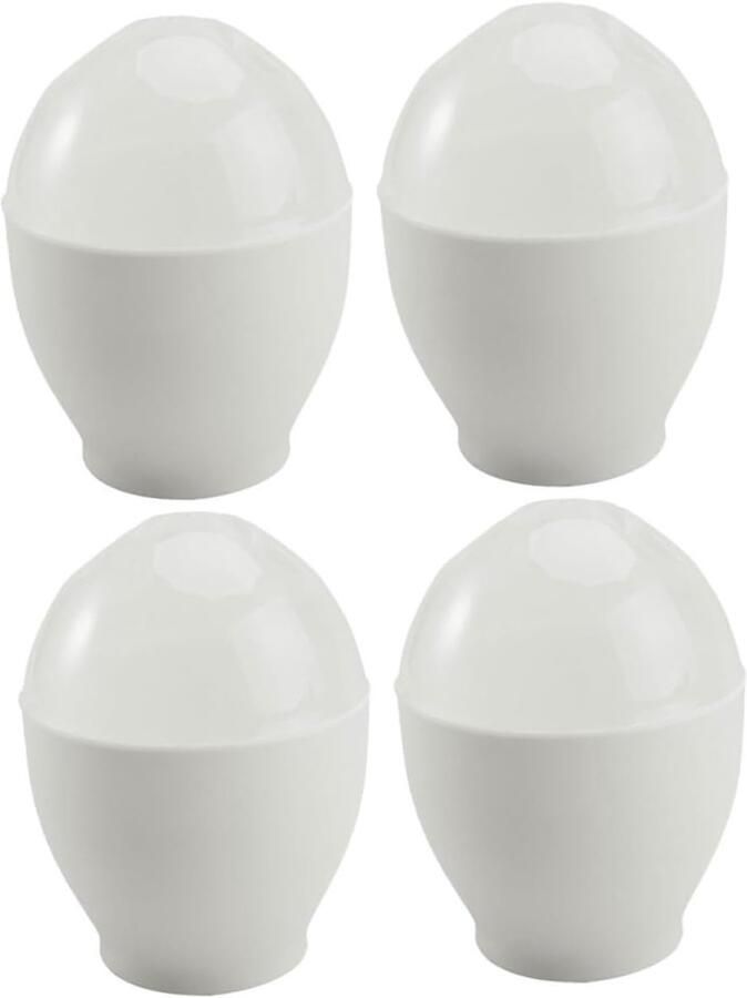 Eierkoker Magnetron Eierkoker magnetron eierkoker voor magnetron magnetroneierkoker magnetron eier koker Eierstoompan 4 stuks eipocheerders keukengereedschap eipocheerder pan Geschikt voor hard en middelhard Wit