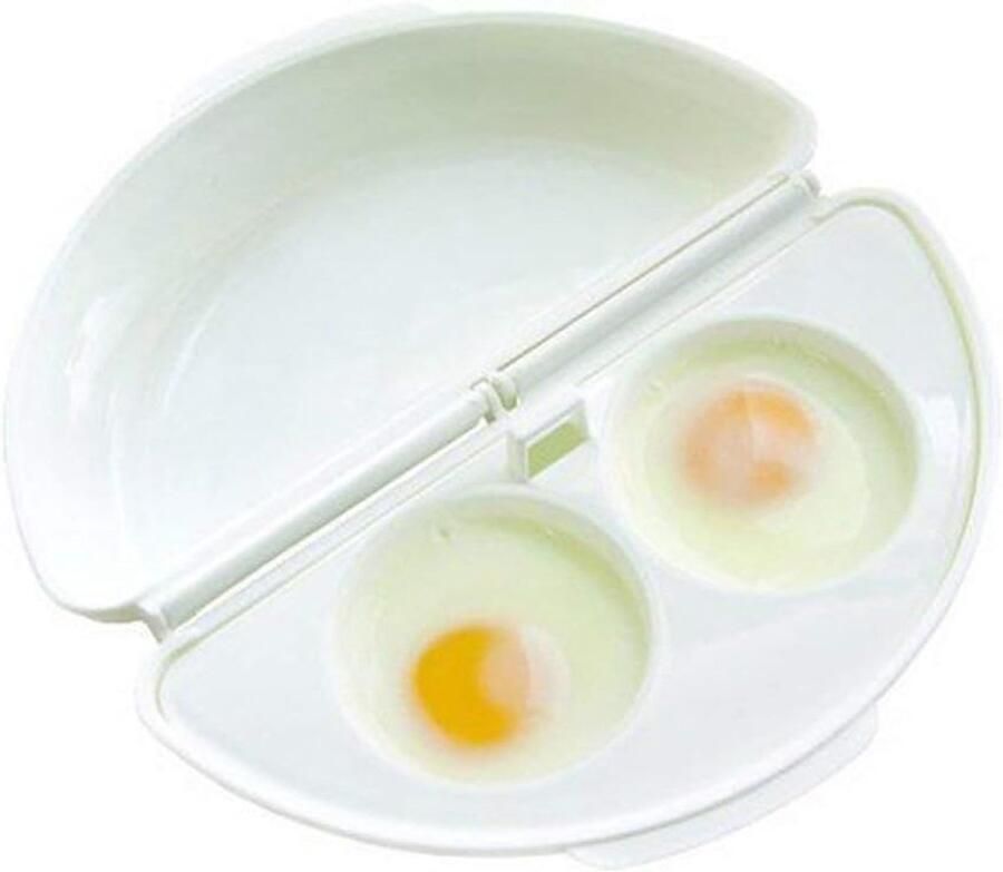 Eierkoker Magnetron Omelet Maker Snel Ontbijten Compact Ontwerp 22 cm Beige