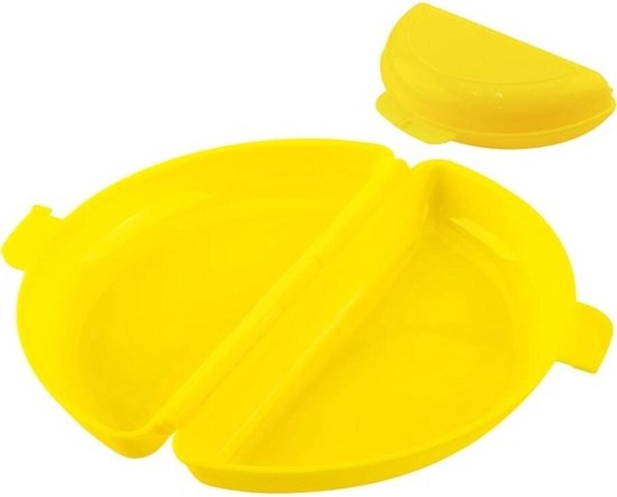 Eierkoker Magnetron Omelet Pan Snel Ontbijt Maken Met Stoomdeksel 21 x 12 cm Multicolor