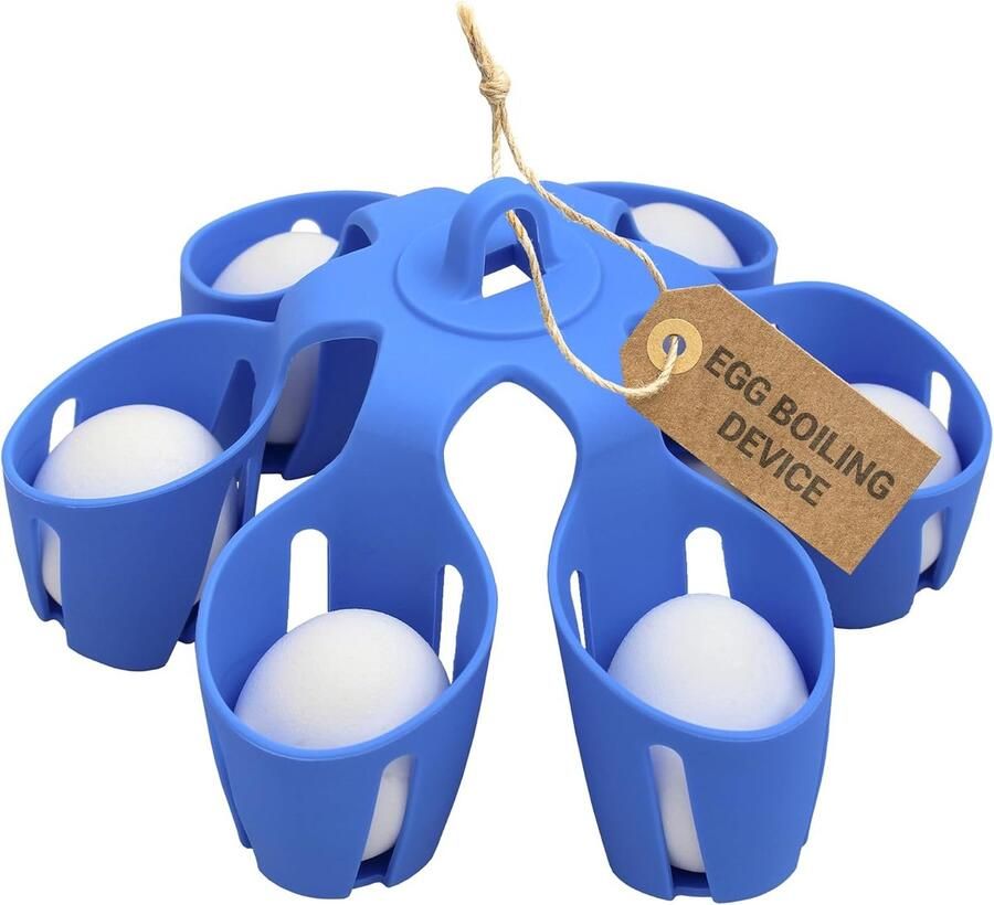 Eierkoker Mandjes Kookgerei Accessoire Perfect Eieren Koken Zes Individuele Mandjes Voor Zes Eieren Helder Blauw
