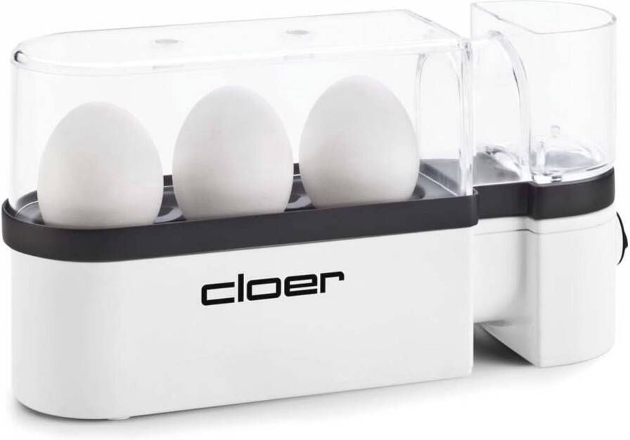 Eierkoker met serveerfunctie voor 3 eieren 300 W met maatbeker en eierprikker